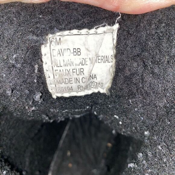 Totes elastic tie with cinch close rubber bottom winter boots black sz 6 - Picture 8 of 10